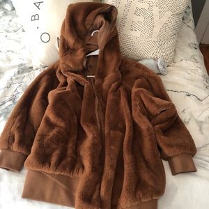 Free people fur sweatshirt